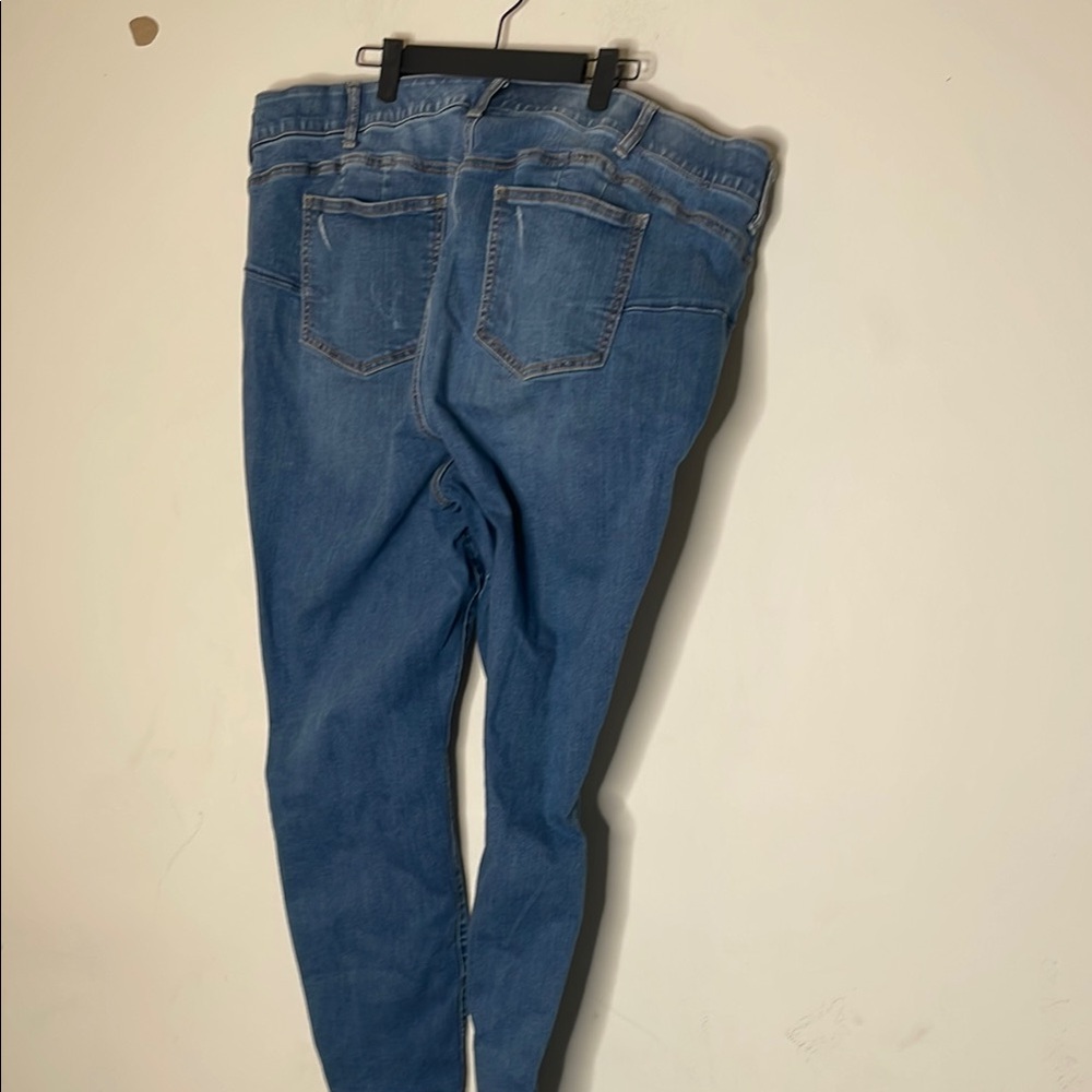 Torrid Blue Ankle Cropped Distressed Jeans - Picture 3 of 3